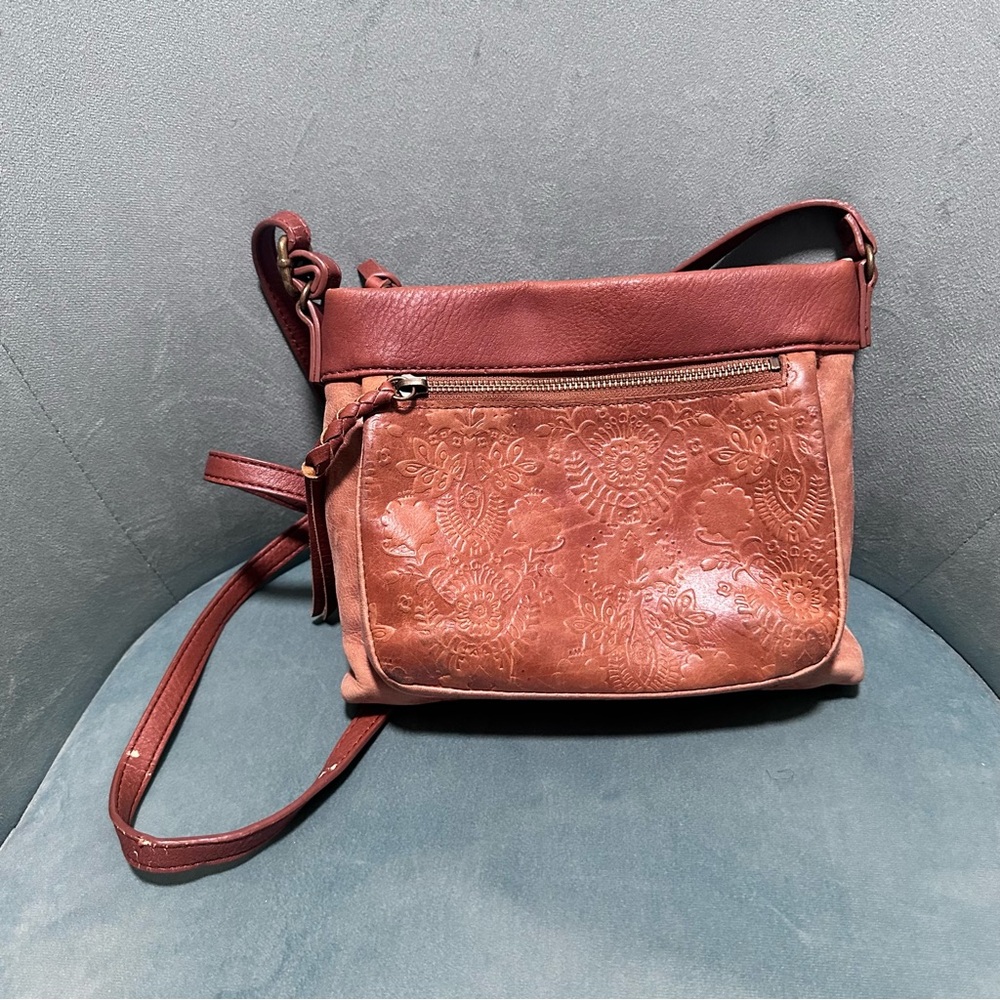 The Sak Brown Leather Crossbody Bag